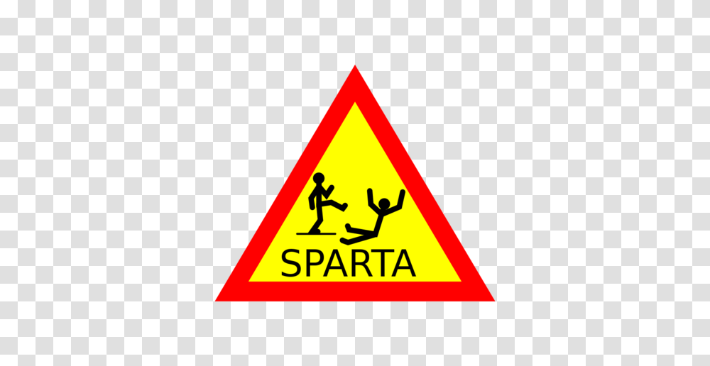 Free Caution Sparta Clipart And Vector Graphics, Sign, Road Sign, Triangle Transparent Png