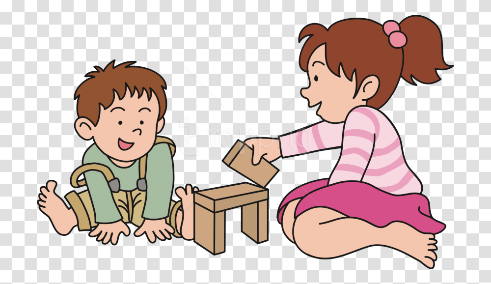 Free Children Clipart Image With Children Playing Clipart, Carpenter, Sitting Transparent Png