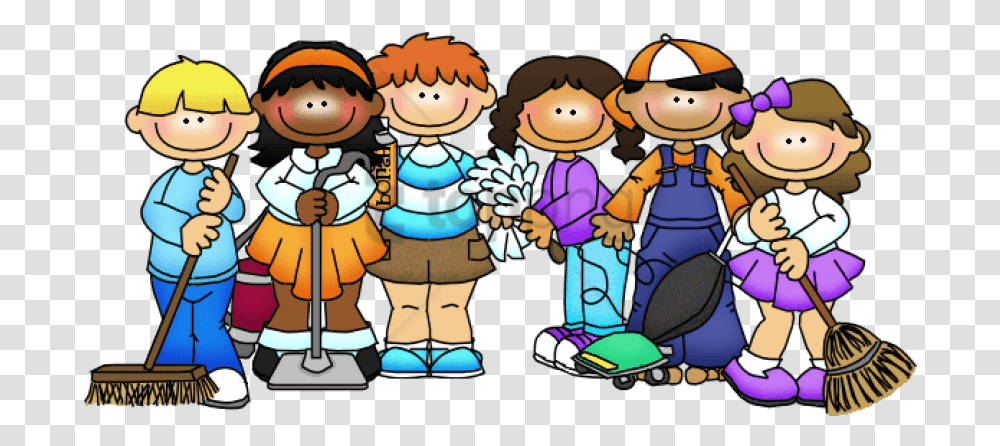 Free Children Clipart Image With Class Room Cleaning Clip Art, Toy, Hand, Doll Transparent Png