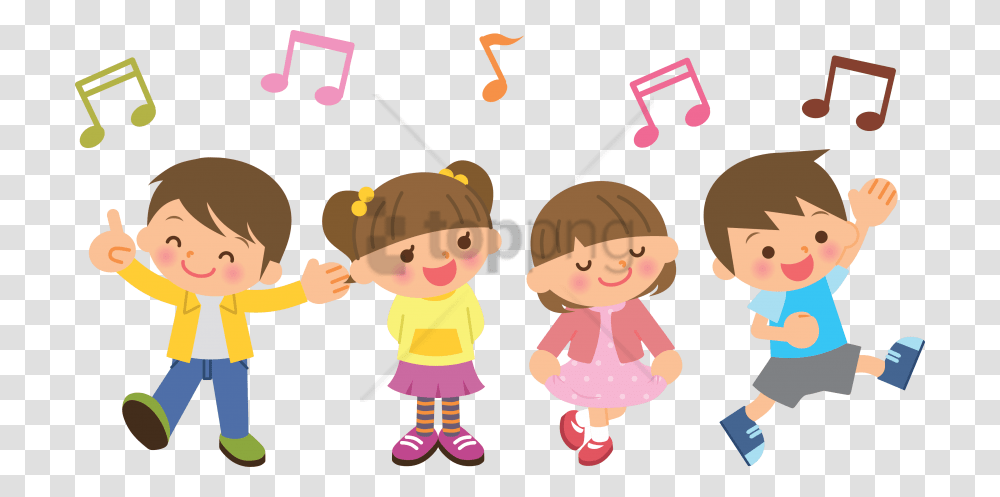 Free Children Dancing Clipart Image With Children Singing Clipart, Person, Human, People, Toy Transparent Png