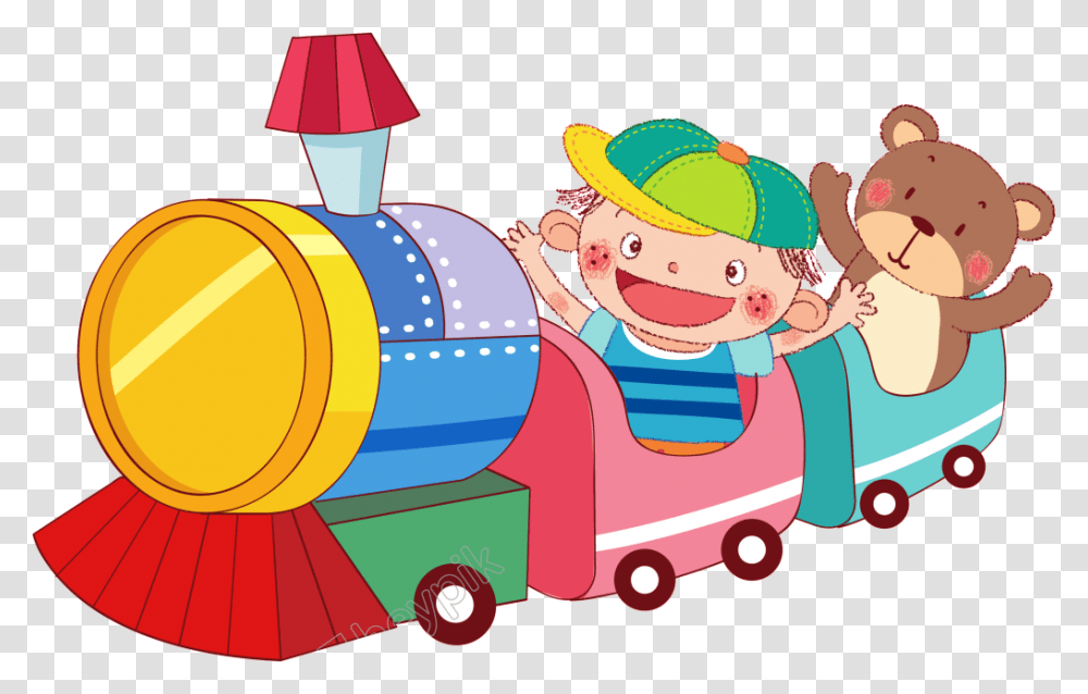 Free Children In Train Clipart, Barrel, Hat Transparent Png