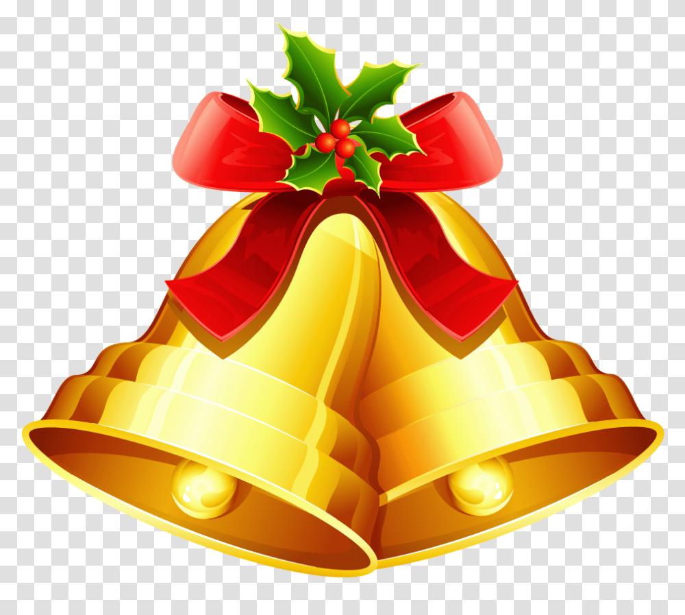 Free Christmas Bell Clipart The Background Christmas Bells Clipart, Gold, Birthday Cake, Dessert, Food Transparent Png