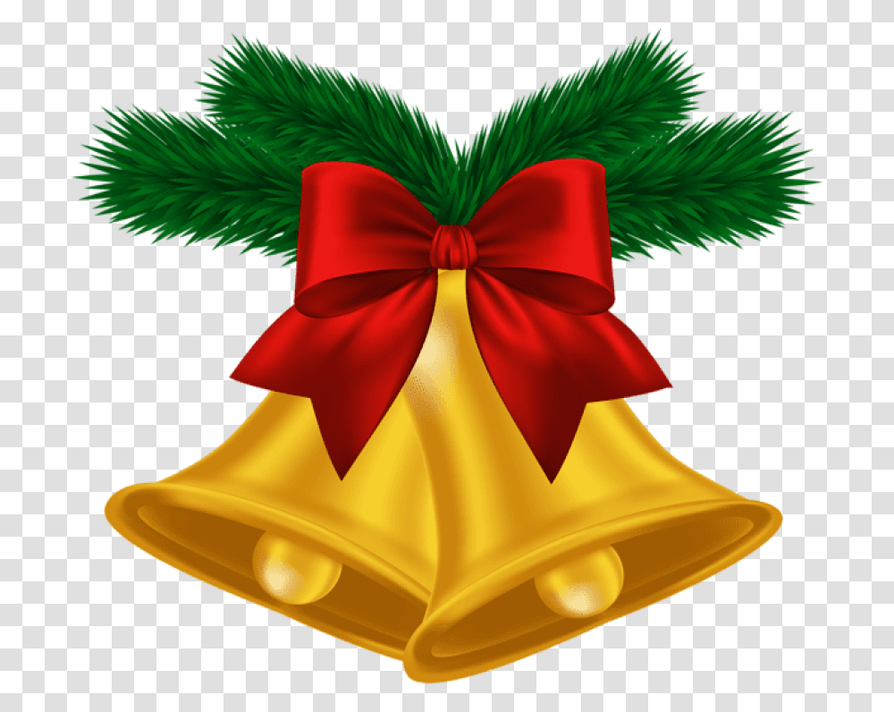 Free Christmas Bells Decorative Clip Art, Gift, Gold Transparent Png