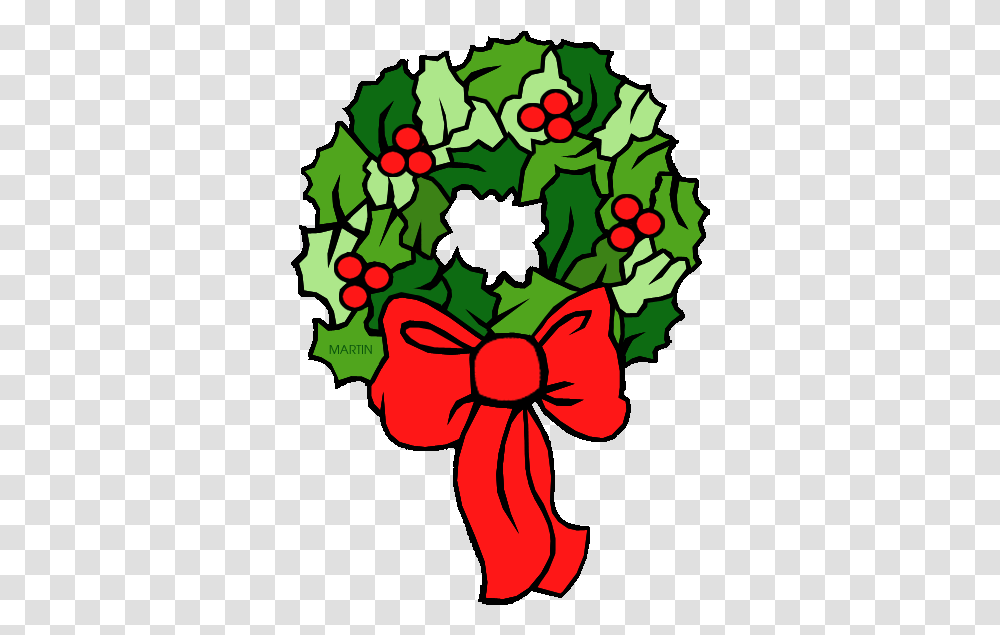 Free Christmas Clip Art By Phillip Martin Wreath Wreath Clipart, Floral Design, Pattern, Tree Transparent Png