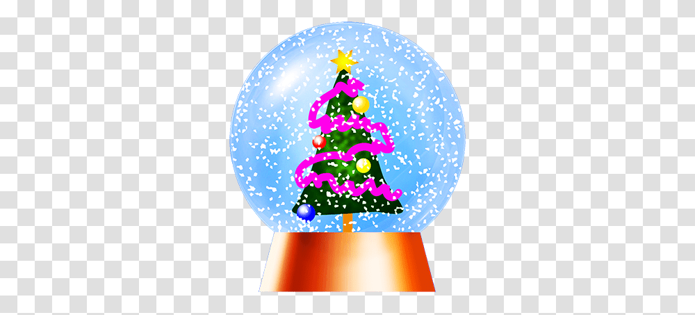Free Christmas Clip Art Christmas Tree Snow Globe, Plant, Ornament, Graphics, Birthday Cake Transparent Png