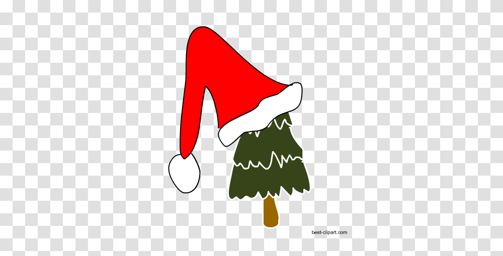 Free Christmas Clip Art Santa Gingerbread And Christmas Tree, Apparel, Hat Transparent Png