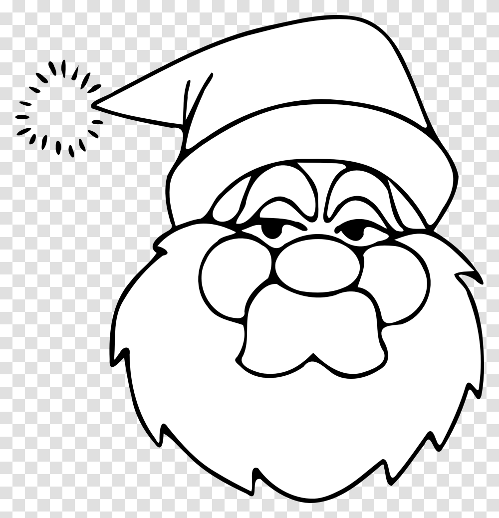 Free Christmas Clipart Black And White, Stencil, Chef, Drawing Transparent Png