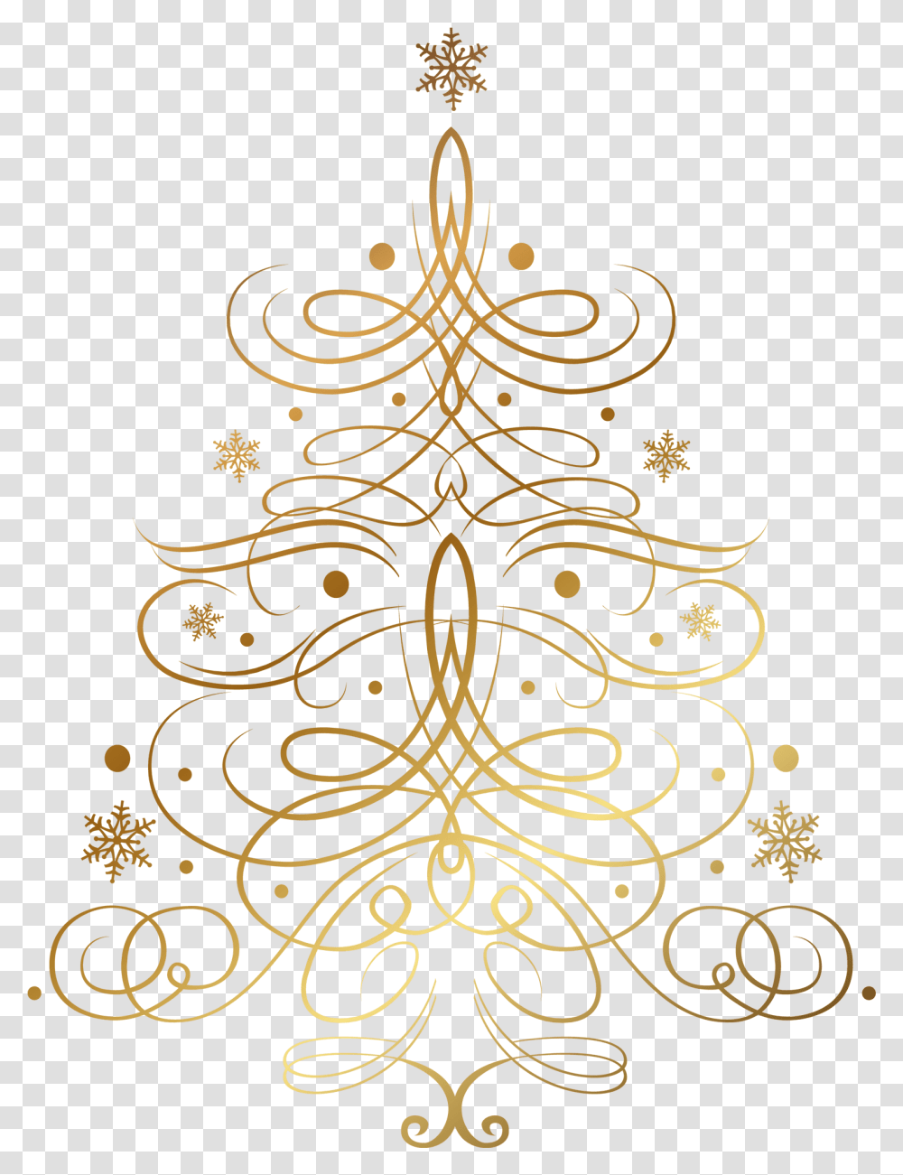 Free Christmas Graphics Commercial Use Vintage Images Christmas Tree Gold, Ornament, Floral Design, Pattern, Art Transparent Png