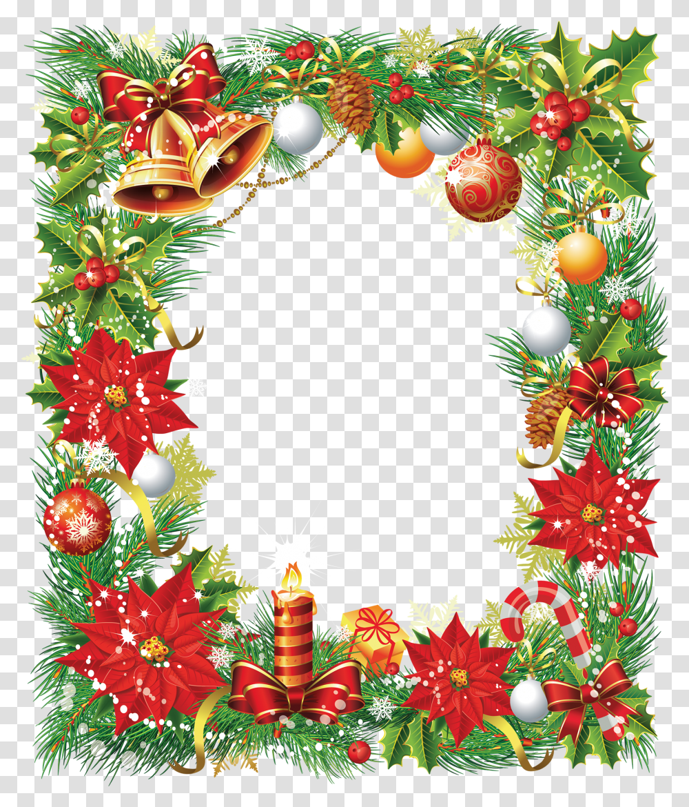 Free Christmas Graphics Commercial Use Vintage Images Merry Frame, Wreath, Christmas Tree, Ornament, Plant Transparent Png