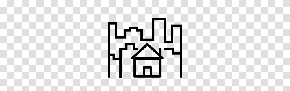 Free City Construction Home Building House Icon Download, Gray, World Of Warcraft Transparent Png