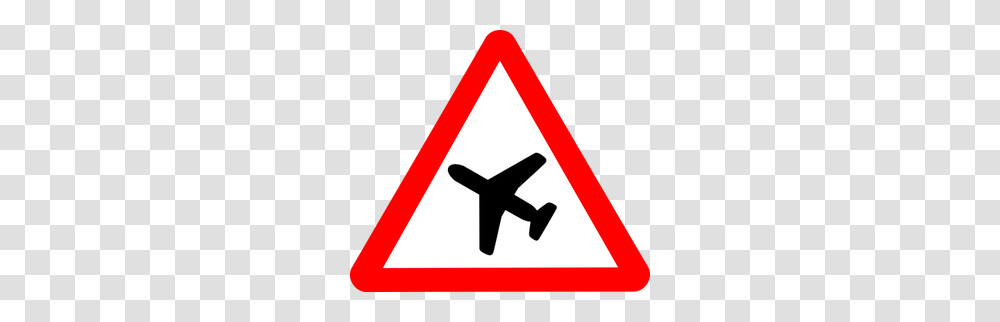 Free Clip Art Airplane Taking Off, Road Sign Transparent Png