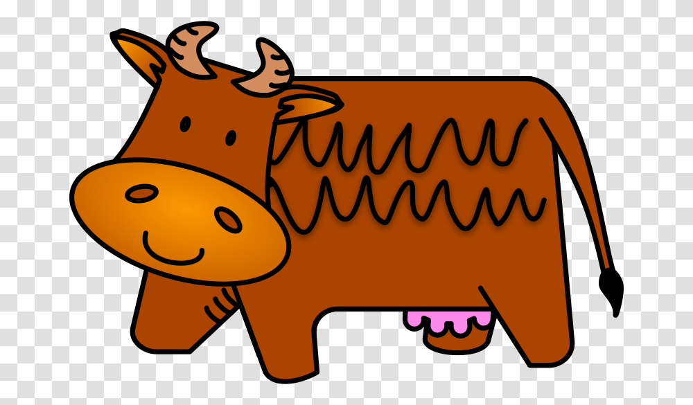 Free Clip Art Brown Cow, Label, Animal, Spiral Transparent Png