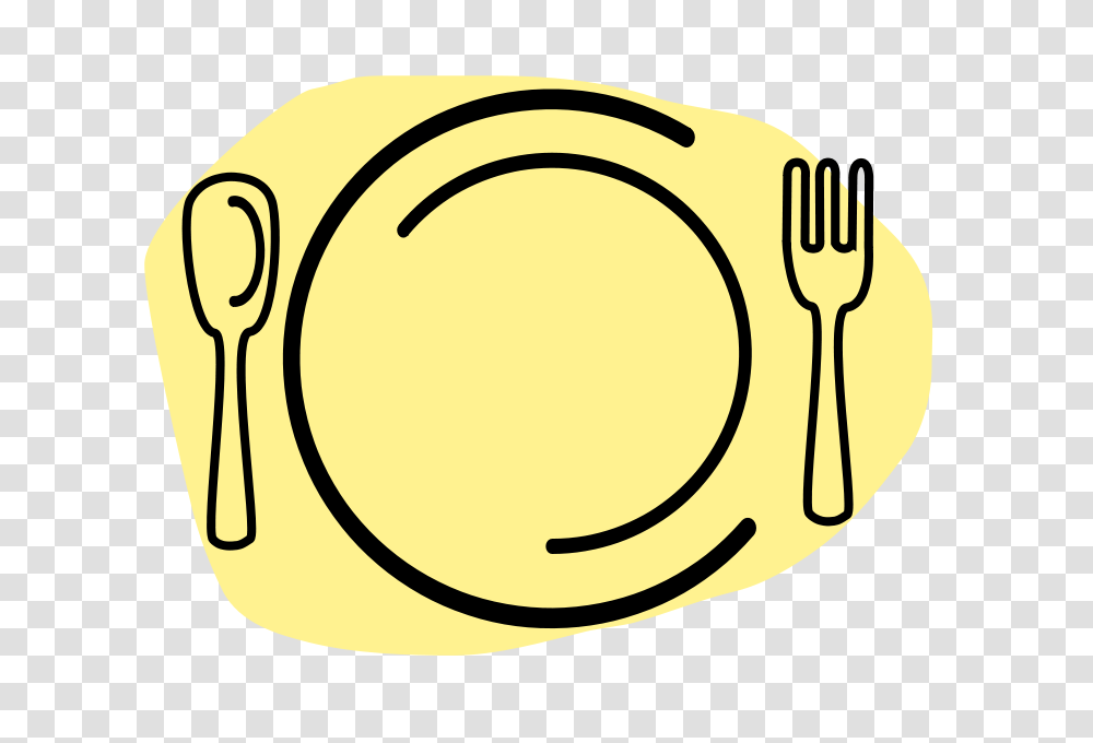 Free Clip Art Dinner Plate With Spoon And Fork, Cutlery, Label, Oval Transparent Png