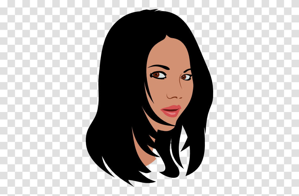 Free Clip Art Downloads Hair Woman With Black Hair Clip Art, Face, Person, Portrait, Photography Transparent Png