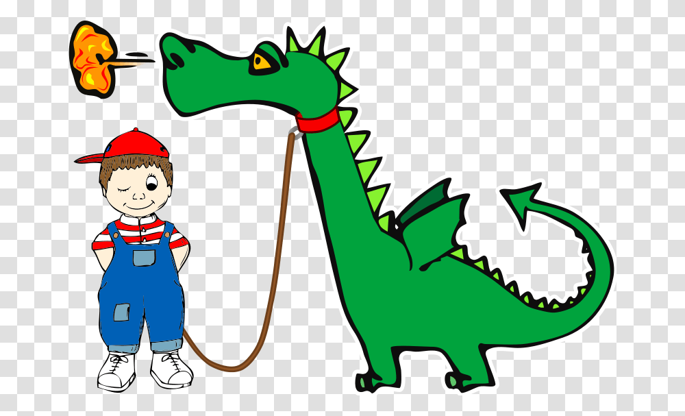 Free Clip Art Dragon On A Leash, Animal, Person, Human, Toy Transparent Png