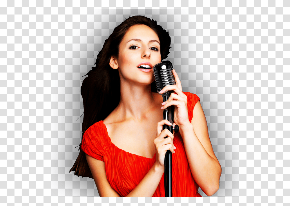 Free Clip Art Female Singer, Person, Human, Microphone, Electrical Device Transparent Png