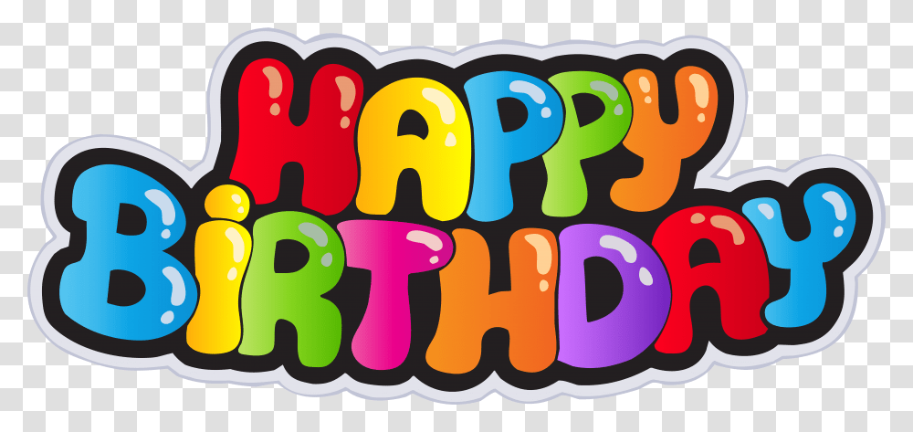 Free Clip Art Gambar Happy Birthday, Text, Number, Symbol, Alphabet Transparent Png
