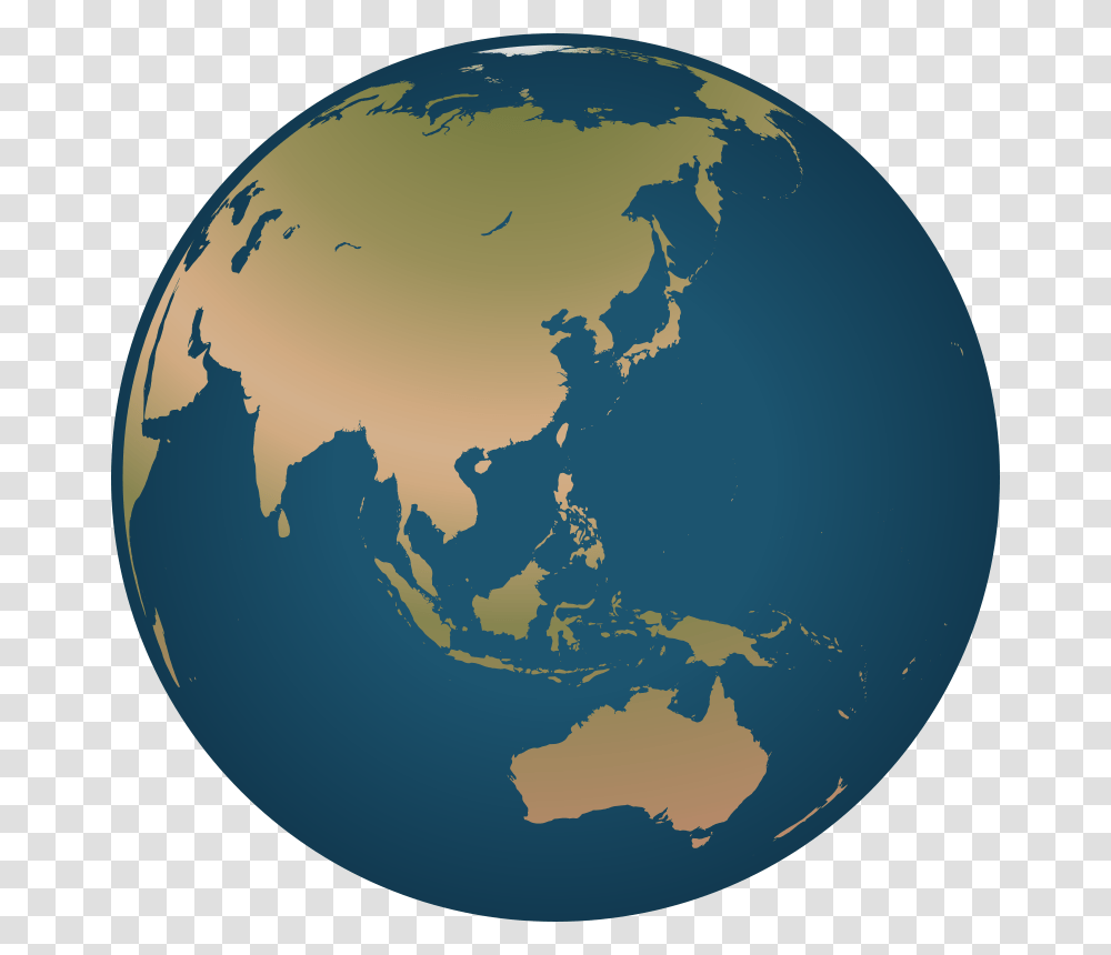 Free Clip Art Globe Facing Asia And Australia, Outer Space, Astronomy, Universe, Planet Transparent Png