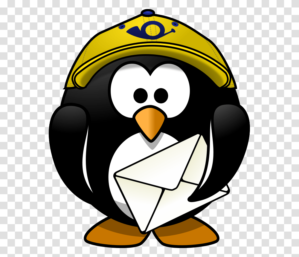 Free Clip Art Mr Postman, Penguin, Bird, Animal, Helmet Transparent Png