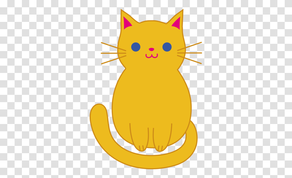 Free Clip Art Of A Cute Chubby Orange Kitty Cat Sweet Clip Art, Animal, Wildlife, Mammal, Pet Transparent Png