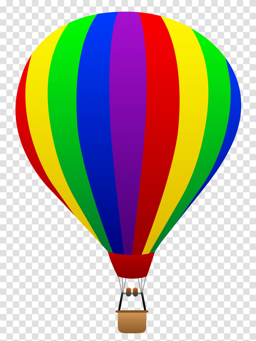 Free Clip Art Of A Fun Rainbow Striped Hot Air Balloon Sweet Clip, Aircraft, Vehicle, Transportation Transparent Png