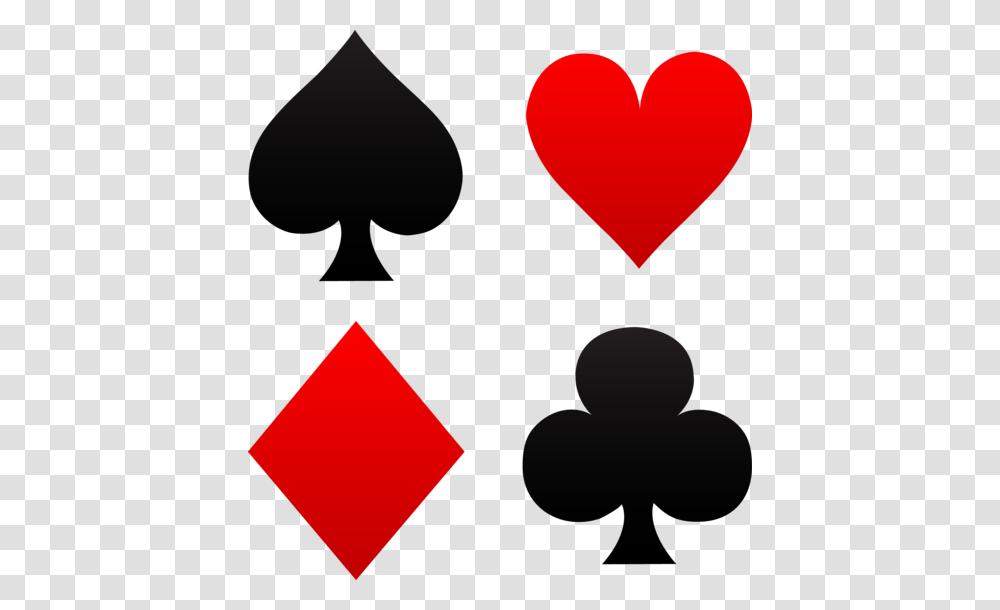 Free Clip Art Of Red And Black Playing Card Suits, Heart, Face Transparent Png