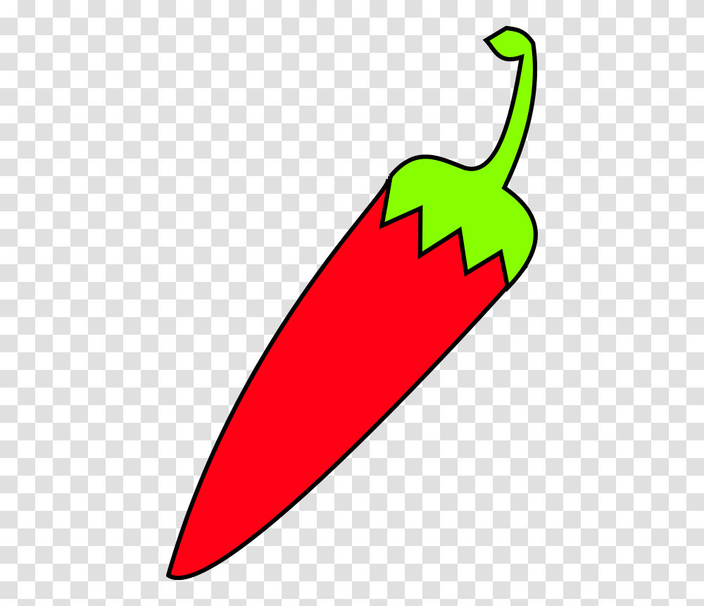 Free Clip Art Red Chili With Green Tail, Plant, Food, Vegetable, Dynamite Transparent Png