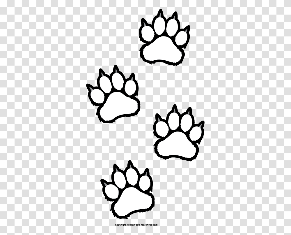 Free Clip Art Tiger Paw Prints All About Clipart, Footprint, Stencil Transparent Png