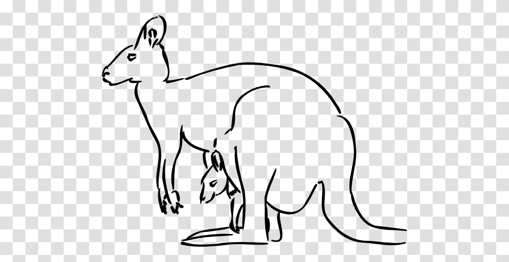 Free Clip Art Vector Design Of Kangaroo Has Been Published, Animal, Mammal, Wallaby, Stencil Transparent Png