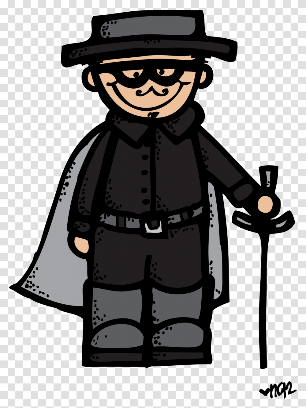 Free Clip Art Zoro, Person, Hat, Stencil Transparent Png