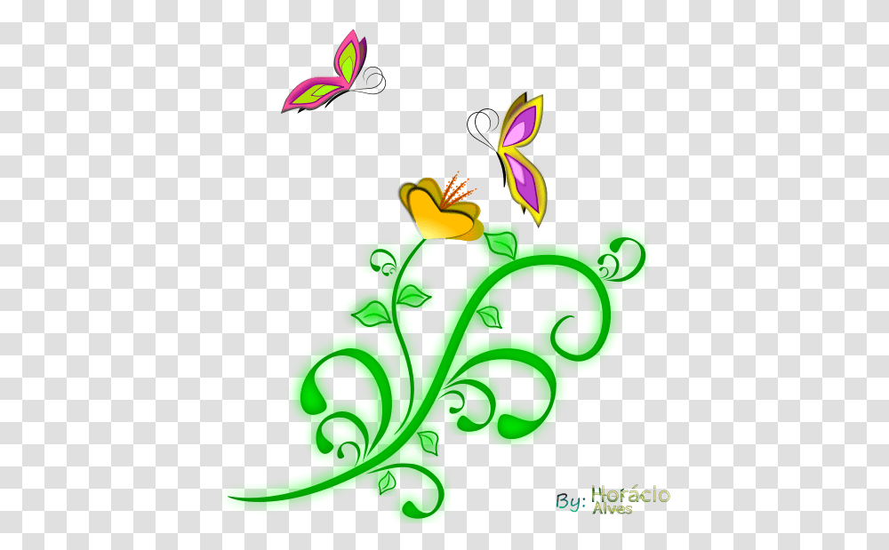 Free Clipart 1001freedownloadscom Small Flowers And Butterflies Clipart, Graphics, Floral Design, Pattern Transparent Png