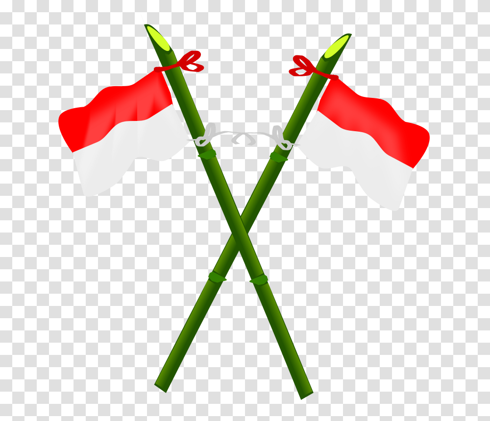 Free Clipart Bamboo And Indonesian Flag Insan, Bow, American Flag, Plant Transparent Png