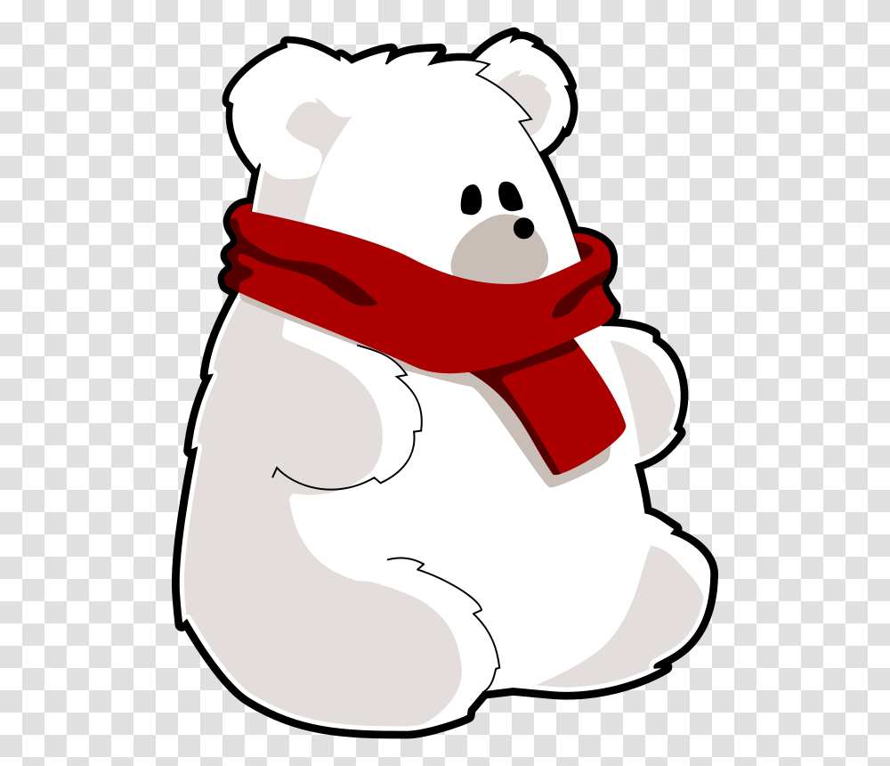 Free Clipart Bear With Red Scarf Tzunghaor, Apparel, Snowman, Winter Transparent Png