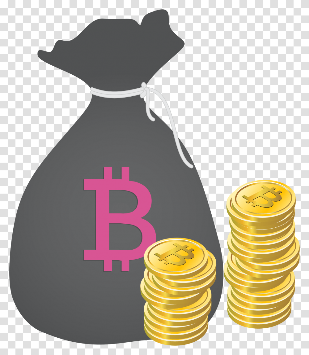 Free Clipart Bitcoin, Money, Sack, Bag, Gambling Transparent Png