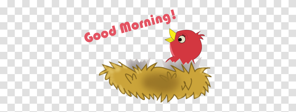 Free Clipart Black And White Stock Good Morning, Angry Birds, Animal, Text Transparent Png