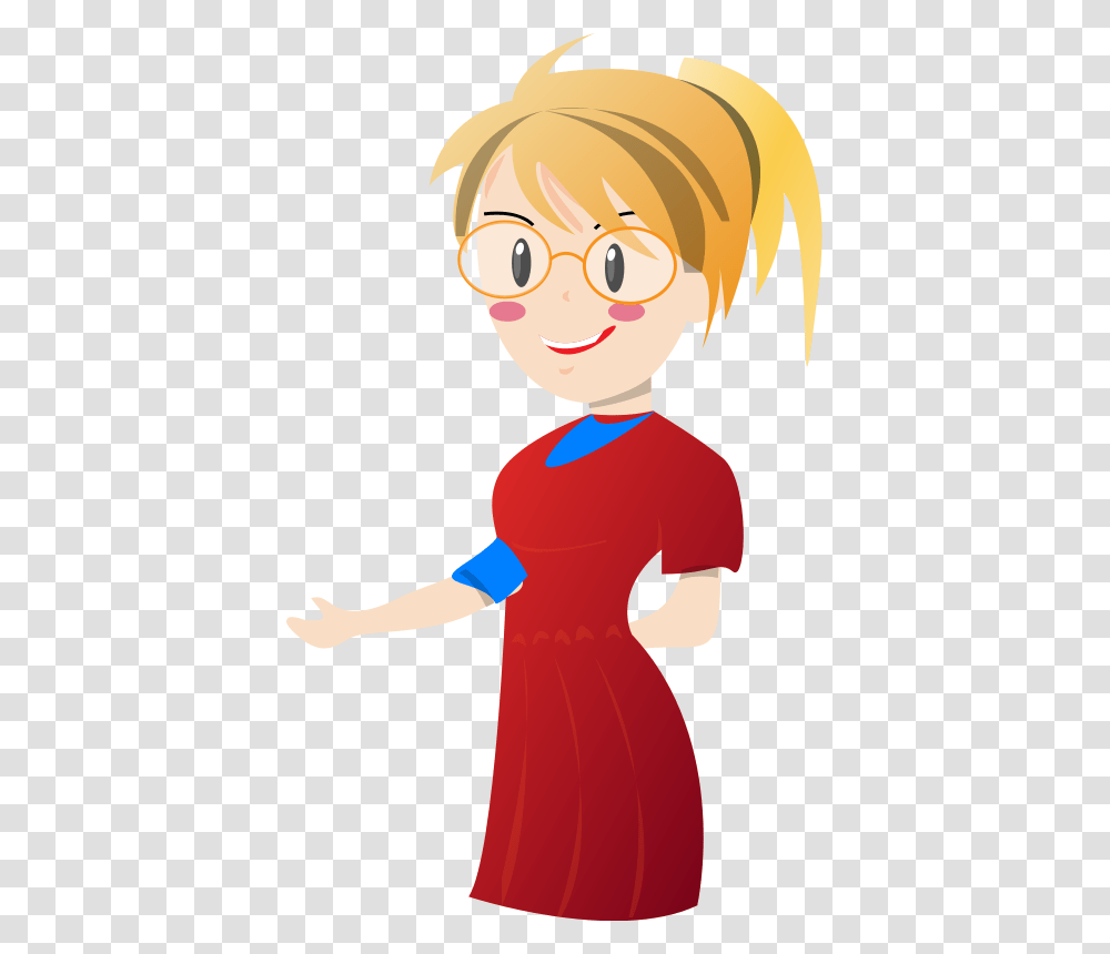 Free Clipart Blonde Red Dress Barineau, Person, Female, Girl, Woman Transparent Png