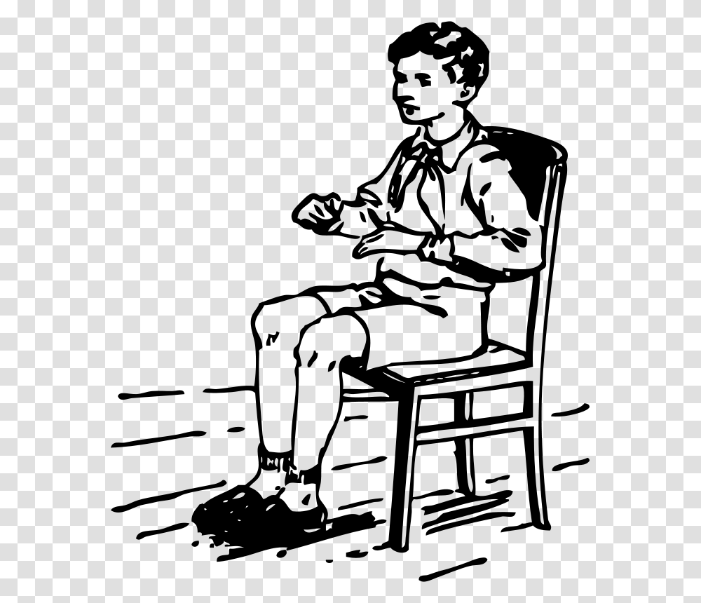 Free Clipart Boy Sitting In Chair Johnny Automatic, Gray, World Of Warcraft Transparent Png