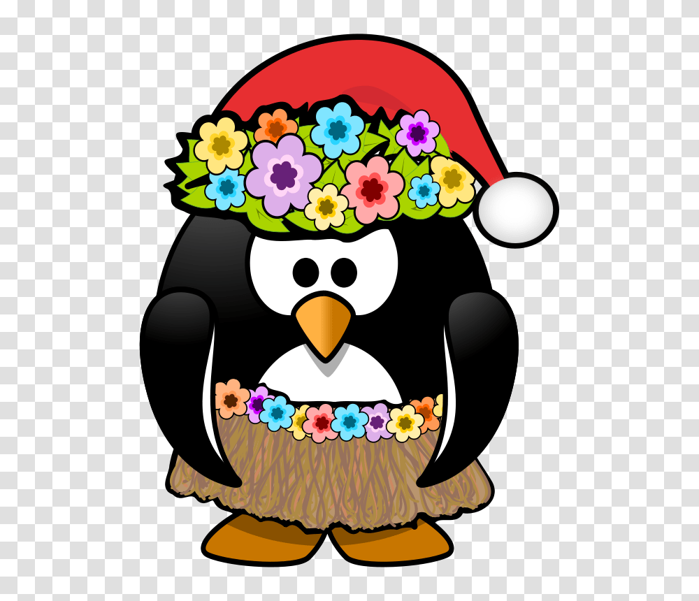 Free Clipart Christmas In July Penguin Kamc, Bird, Animal, Flower Transparent Png