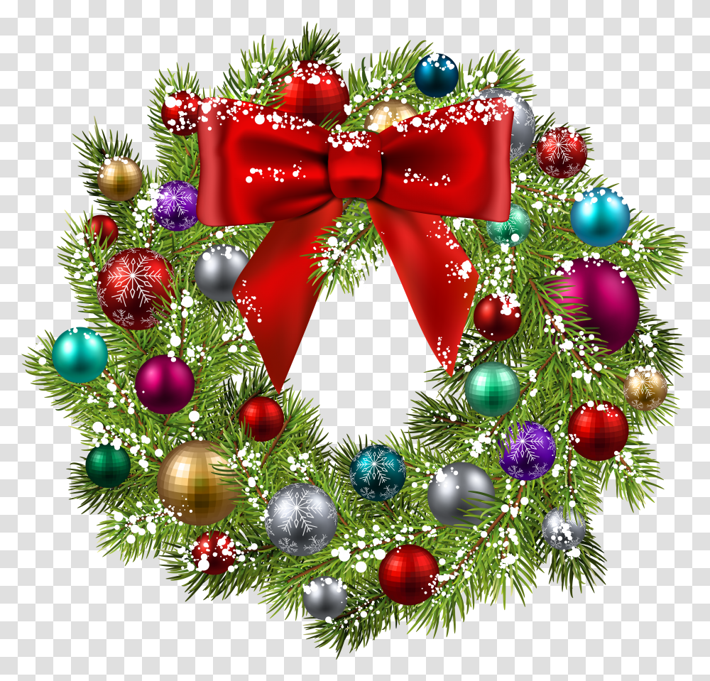 Free Clipart Christmas Wreath Images Reef Transparent Png