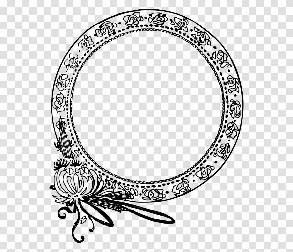 Free Clipart Circle Flower Frame, Gray, World Of Warcraft Transparent Png