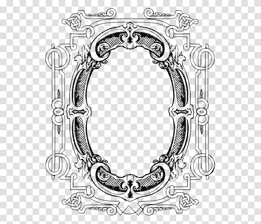 Free Clipart Circle Ornate Frame, Gray, World Of Warcraft Transparent Png
