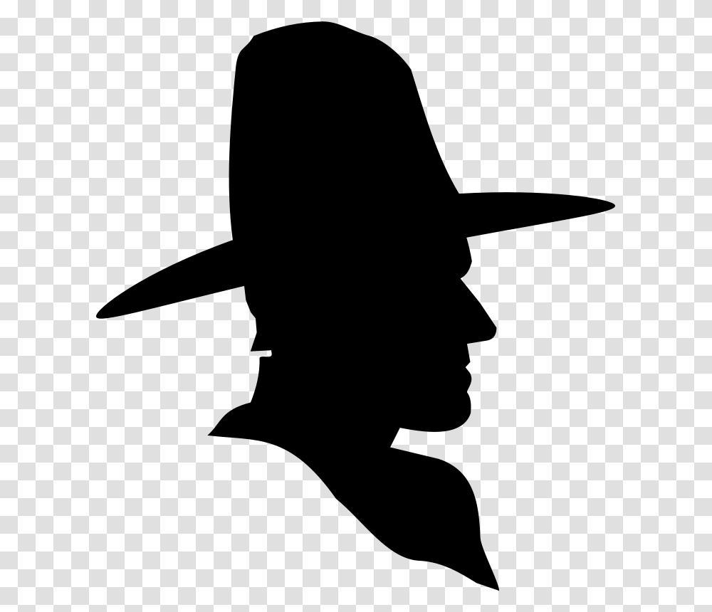 Free Clipart Cowboy Profile Silhouette Studio Hades, Gray, World Of Warcraft Transparent Png