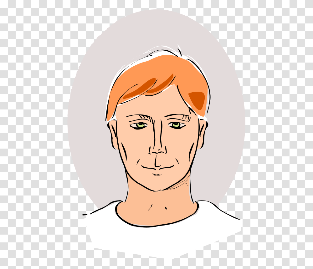 Free Clipart Drawing Of Mans Head, Face, Person, Neck, Jaw Transparent Png