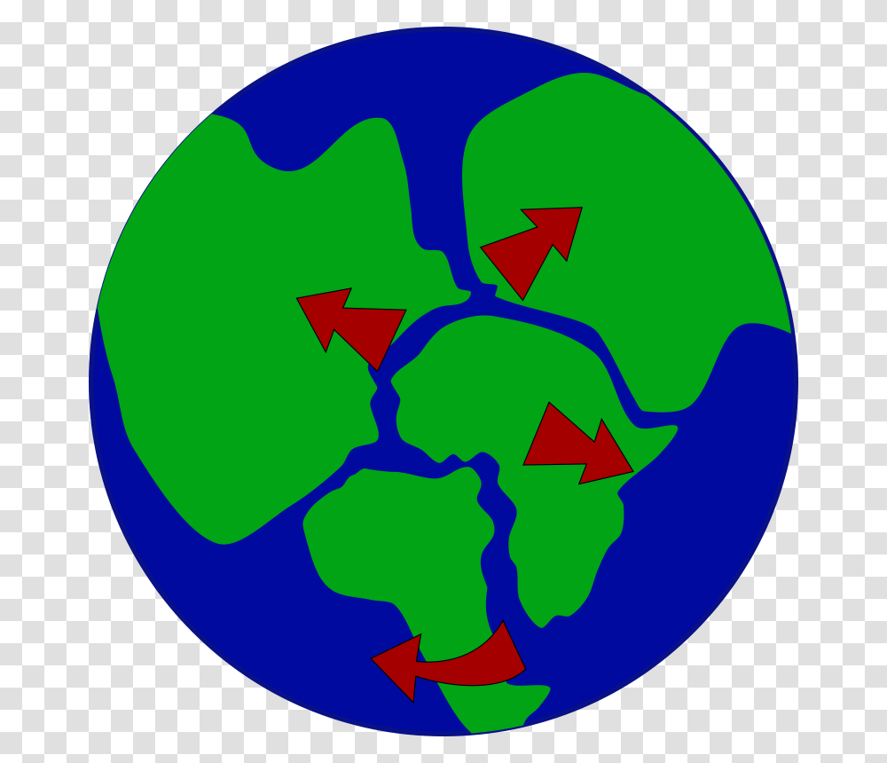 Free Clipart Earth With Continents Breaking Up Jonadab, Recycling Symbol, Astronomy, Outer Space Transparent Png