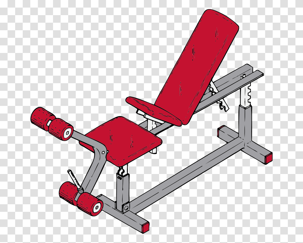 Free Clipart Exercise Bench Johnny Automatic, Cushion, Airplane, Transportation, Sled Transparent Png