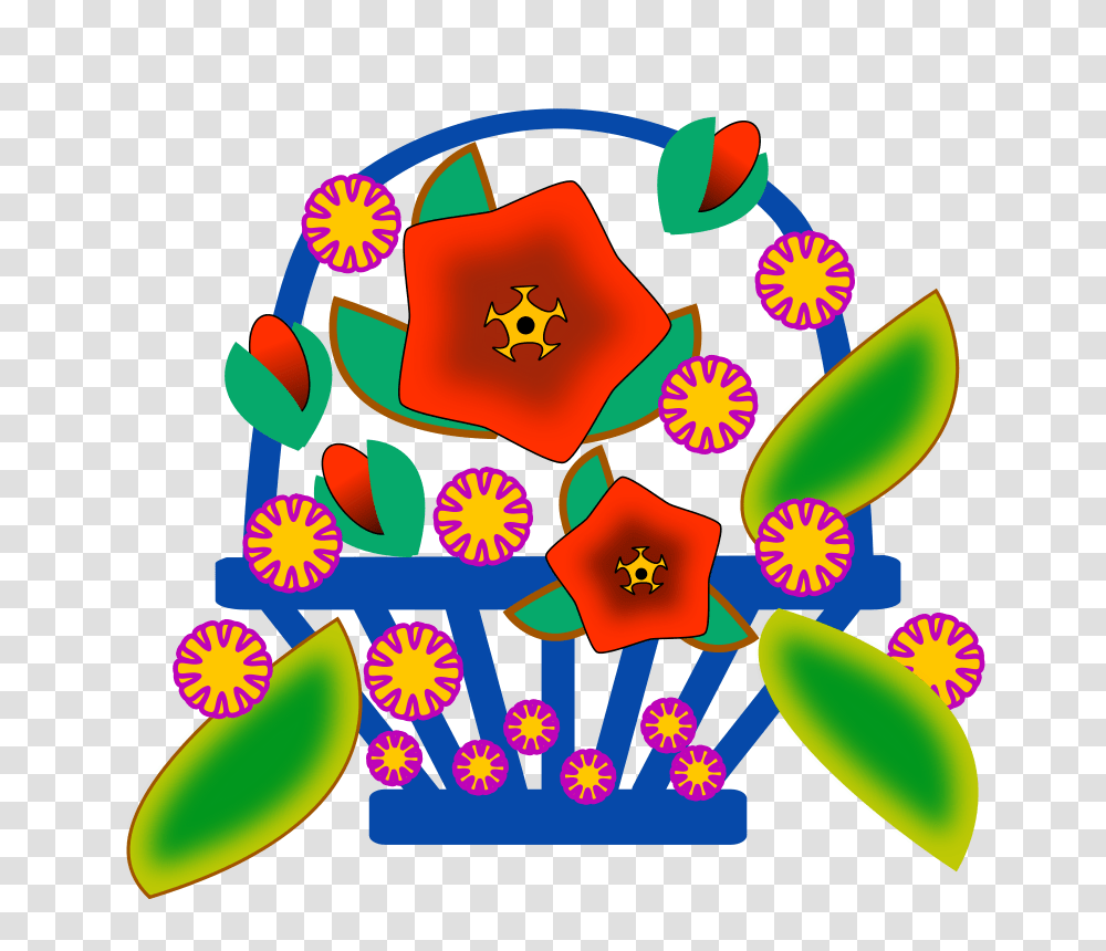 Free Clipart Flower Basket, Pattern, Ornament, Floral Design Transparent Png