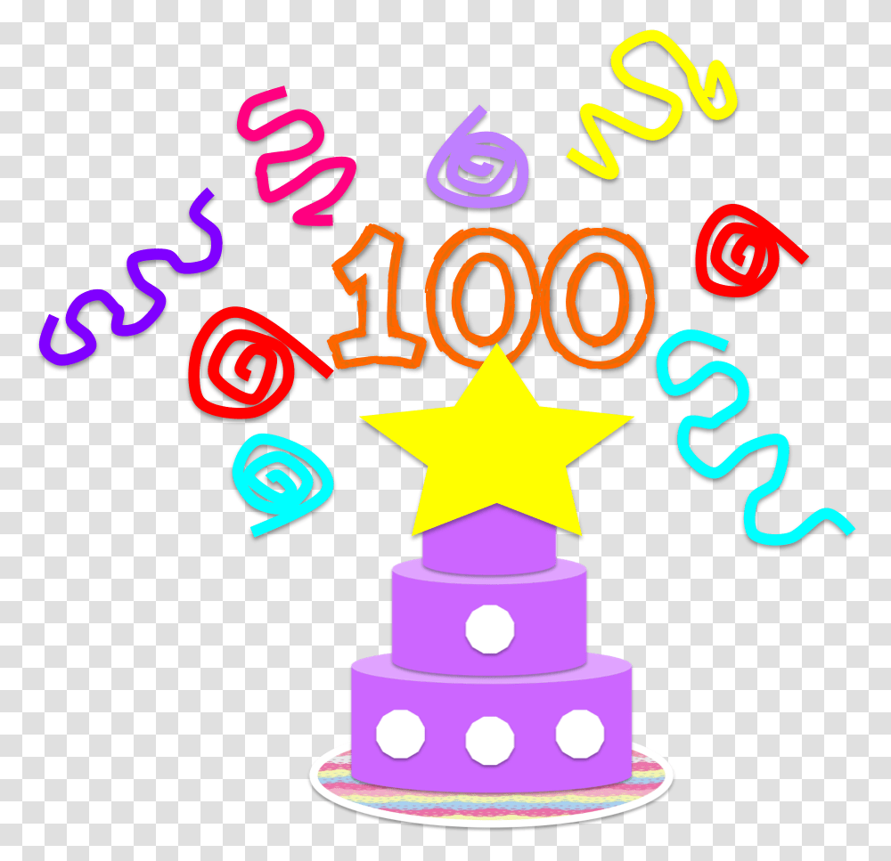 Free Clipart For The 100th Day Of School Clip Art, Dessert, Food, Light, Cake Transparent Png