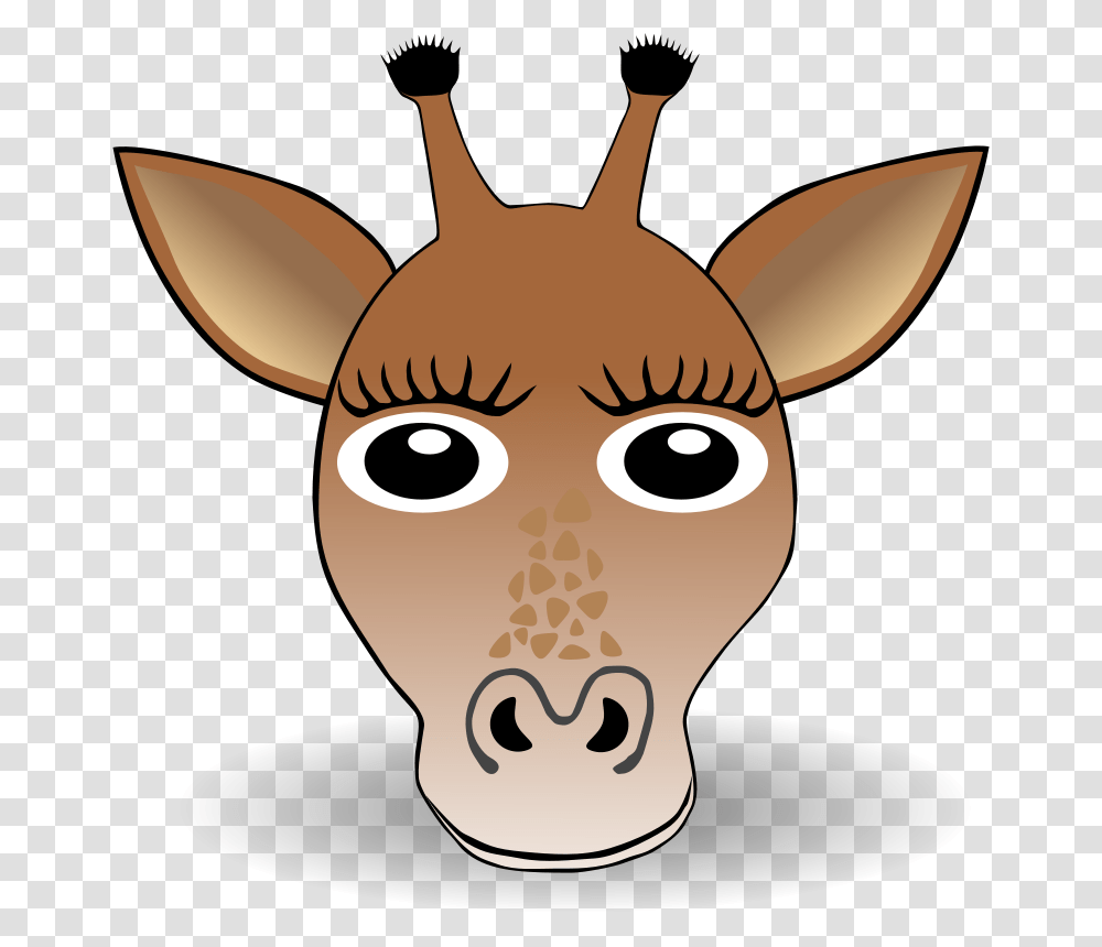 Free Clipart Funny Giraffe Face Cartoon Palomaironique, Mammal, Animal, Deer, Wildlife Transparent Png