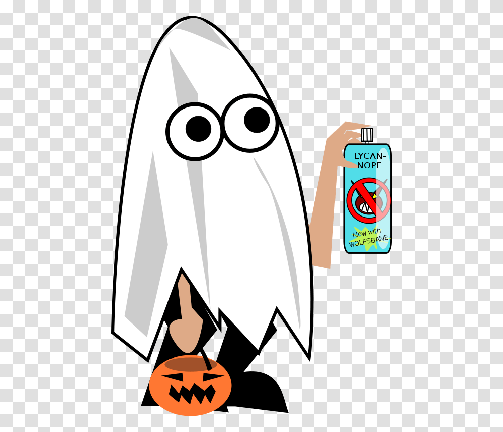 Free Clipart Ghost Trick Or Treater Feraliminal, Apparel, Bottle Transparent Png