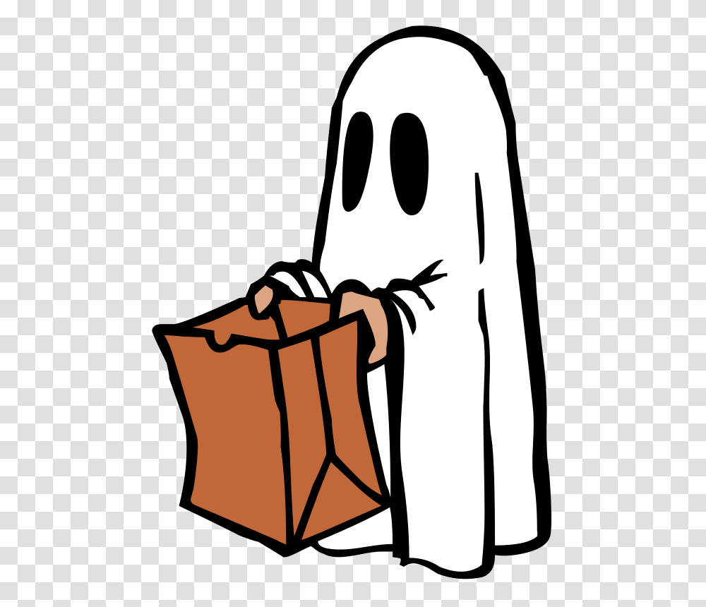 Free Clipart Ghost With Bag, Apparel, Scroll, Sack Transparent Png